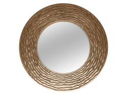 Okrągłe lustro w kolorze szampańskiego złota Ø100 cm PU442