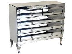 Lustrzana komoda w stylu glamour 100x42x86 cm 16JS0062