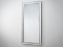 Lustro w białej drewnianej klasycznej oprawie 80x180 cm 9620E