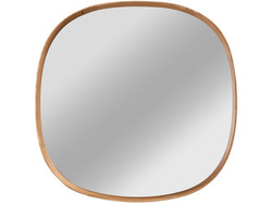 Zaokrąglone drewniane lustro naturalny dąb Ø110 cm 10224