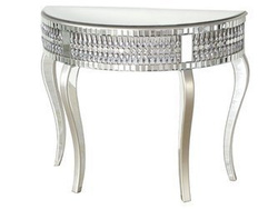 Półokrągła lustrzana konsola 108x42x84 cm 17JS75