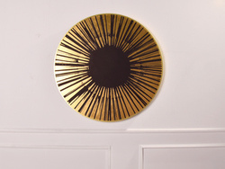 Okrągły czarno-złoty obraz Ø90 cm TOIR22763
