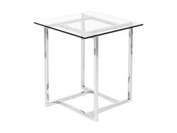 Minimalistyczny nowoczesny szklany stolik 50x55 cm J011