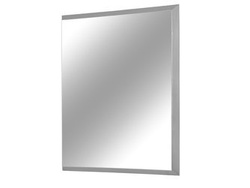 Nowoczesne fazowane lustro w srebrnej ramie 80x100 cm 12F-390