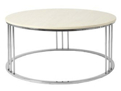 Nowoczesny marmurowy biały stolik Ø100x45 cm C034B