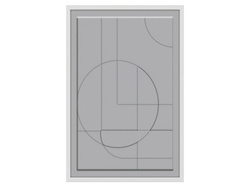 Obraz 3D w tonacji szarości 60x90 cm Q30188G