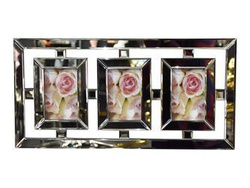 Lustrzana ramka trzy zdjęcia (10x15cm) 60x30 cm PM1