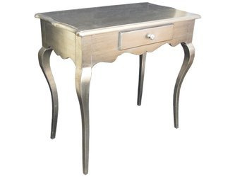 Srebrna drewniana konsola 80x45x76 M45-1