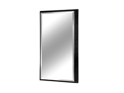 Nowoczesne fazowane lustro w czarnej ramie 65 x 95 cm 12F-390