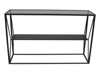 Nowoczesna konsola szklany blat 120x32x75 cm TOYJ22-309