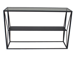 Nowoczesna konsola szklany blat 120x32x75 cm TOYJ22-309