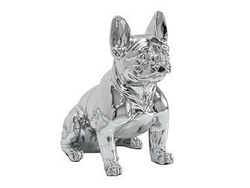 Srebrna figura buldog francuski 37x40x22 cm A258