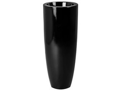 Czarna wysoka donica połysk Ø36x91 cm 8001/3
