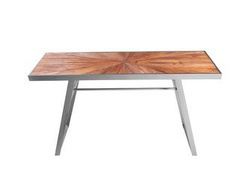 Konsola z drewnianym blatem 120x35x77 cm TOYJ69-2349