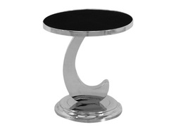 Stolik kawowy z czarnym blatem 50x50x54 cm D002 