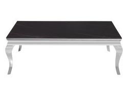Stolik z marmurowym czarnym blatem modern barock 130 x 70 x 45 cm CT/C306