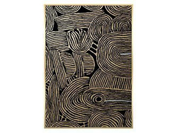 Obraz złoto-czarna abstrakcja 102x142 cm TOIR22762