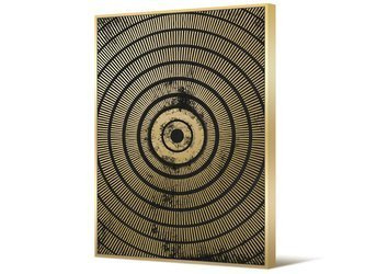 Obraz-złoto czarne okręgi 102x142 cm TOIR22764