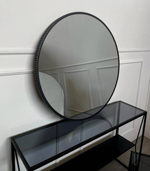 Okrągłe lustro w czarnej oprawie Ø89,5x4,5 cm TOYJ23-118B