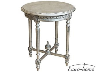 Okrągły barokowy stolik country silver 65x65x75 M-95 