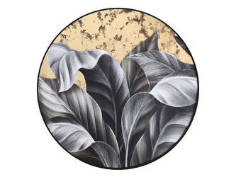 Okrągły złoty obraz motyw botaniczny Ø90 cm V2085490 cm