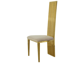 Stalowe złote krzesło z wysokim oparciem 53x49x120 cm CY6179