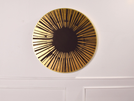 Okrągły czarno-złoty obraz Ø90 cm TOIR22763