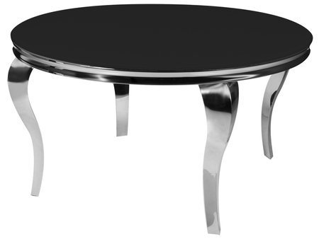 Okrągły czarny stół glamour Ø100x75 cm TH780-2