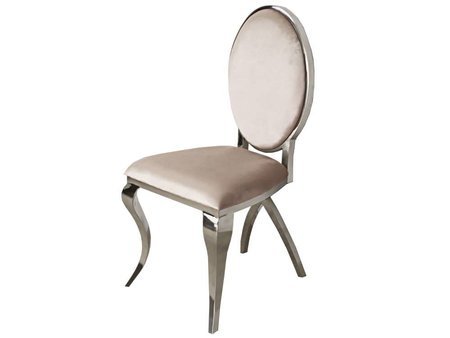 Stylowe beżowe krzesło z giętymi nogami 50x54x99 cm B408